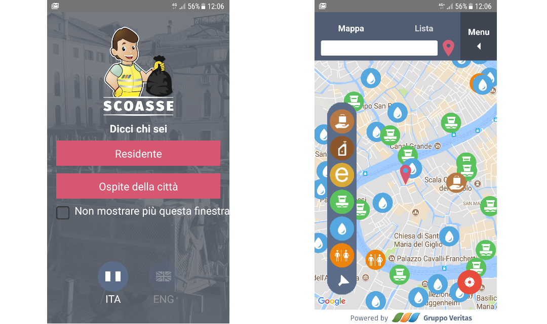 Nuova app di Veritas per la raccolta differenziata dei rifiuti