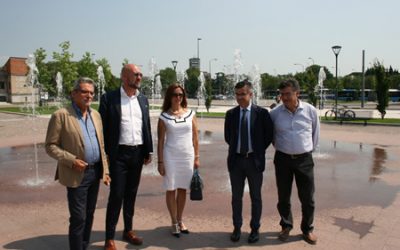 Amia Verona: accensione fontana in piazza XXV aprile