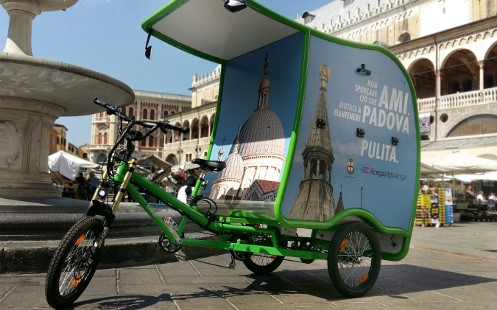 A Padova arriva T-Riciclo, la cargo-bike per la raccolta rifiuti