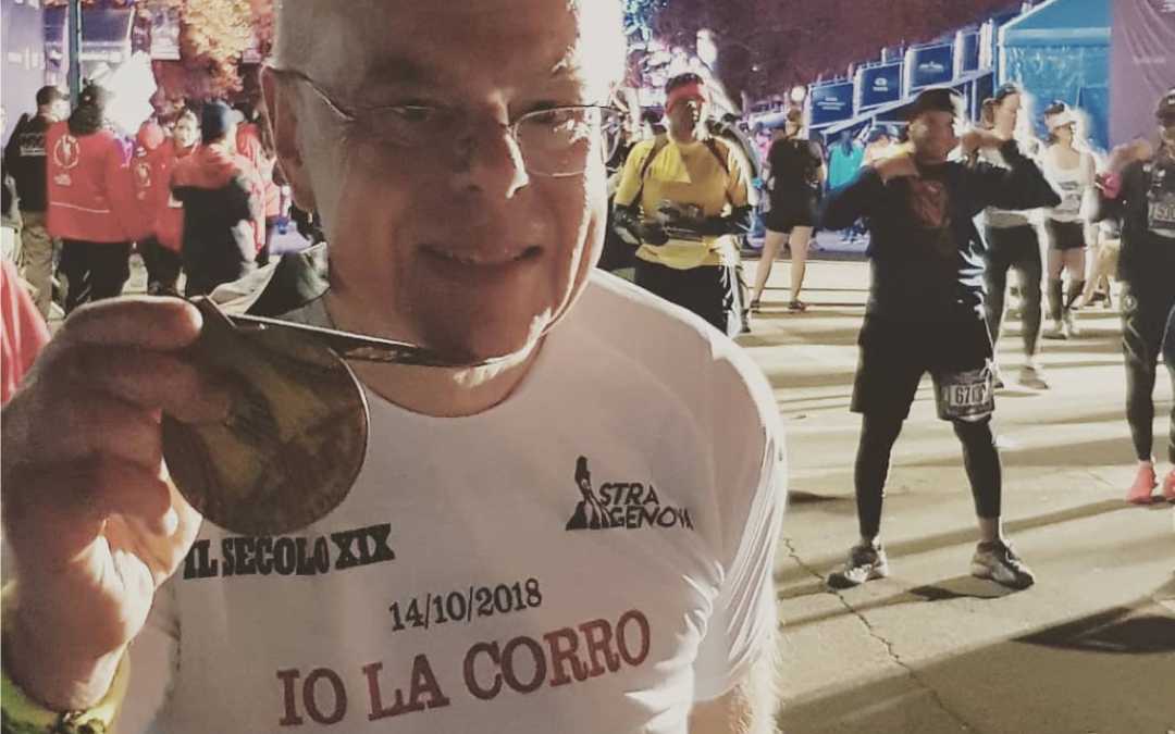 Ha corso la maratona di New York con la maglia di Quelli del Ponte Morandi