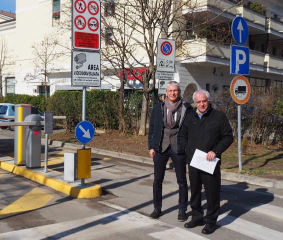 l parcheggio di via Fratelli Bandiera a Vicenza diventa automatizzato