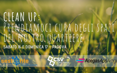 Padova: sabato 16 e domenica 17 marzo azione di “Clean up” all’Arcella e al Forcellini