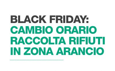 Per il “black friday” a Padova cambia l’orario di raccolta rifiuti in zona arancio
