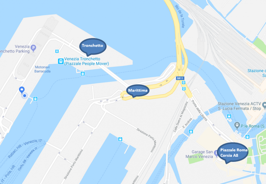 Servizio bus sostitutivo per la manutenzione del People Mover a Venezia