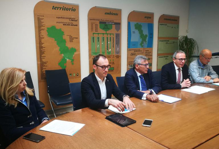 Gli amministratori di Etra hanno presentato il nuovo direttore generale Andrea Bossola