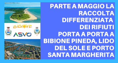 Raccolta rifiuti a Bibione Ovest e Porto Santa Margherita: al momento le informative solo su web