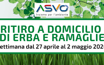 ASVO ha organizzato una nuova raccolta straordinaria a domicilio dell’erba e delle ramaglie dei giardini
