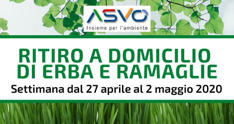 ASVO ha organizzato una nuova raccolta straordinaria a domicilio dell’erba e delle ramaglie dei giardini