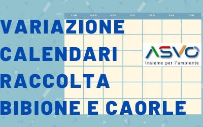 L’azienda Ambiente Servizi Venezia Orientale ha segnalato variazioni nella raccolta dei rifiuti a Bibione e Caorle