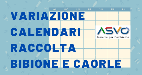L’azienda Ambiente Servizi Venezia Orientale ha segnalato variazioni nella raccolta dei rifiuti a Bibione e Caorle