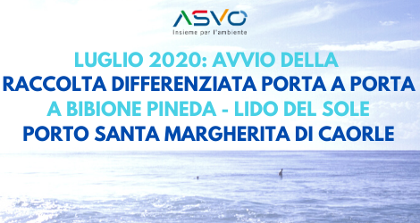 Avvio del servizio di raccolta differenziata porta a porta a Bibione Pineta, Lido del Sole e Porto Santa Margherita di Caorle