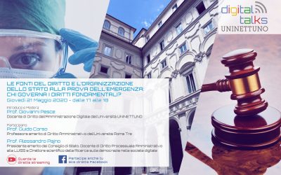 Digital Talk UniNettuno “Le fonti del diritto e l’organizzazione dello Stato alla prova dell’emergenza: chi governa i diritti fondamentali?”