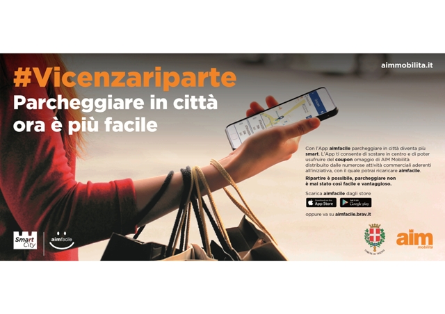 #Vicenzariparte: sconti nei parcheggi di AIM Mobilità per chi acquista o per chi pranza in città