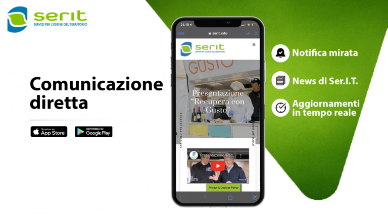 Raccolta differenziata più facile e ottimale con la nuovissima App per smartphone di Serit