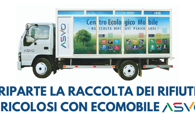 L’Ecomobile di ASVO riprende il servizio di raccolta dei rifiuti pericolosi con le modalità in vigore prima del Covid-19