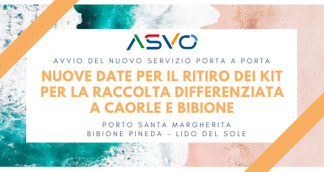 Raccolta differenziata a Bibione Pineda, Lido del Sole e Porto Santa Margherita: nuove date per il ritiro dei kit