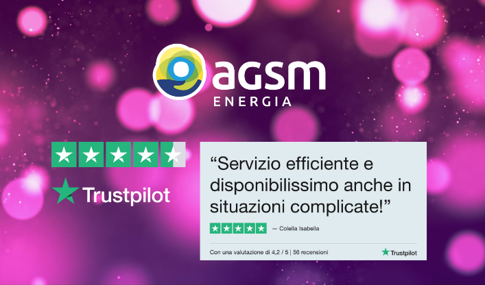 Servizio assistenza di AGSM Energia: l’azienda chiede il parere dei cliente con la piattaforma  Trustpilot