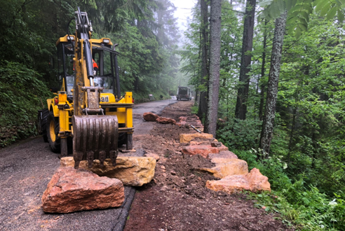 Selva di Progno: conclusi i lavori di sistemazione e stabilizzazione delle banchine della strada Giazza-Revolto