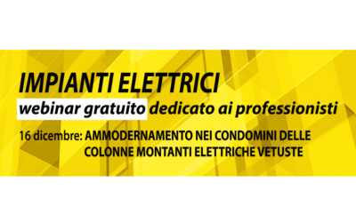 Ammodernamento delle colonne montanti elettriche condominiali: il 16 dicembre un webinar di AcegasApsAmga