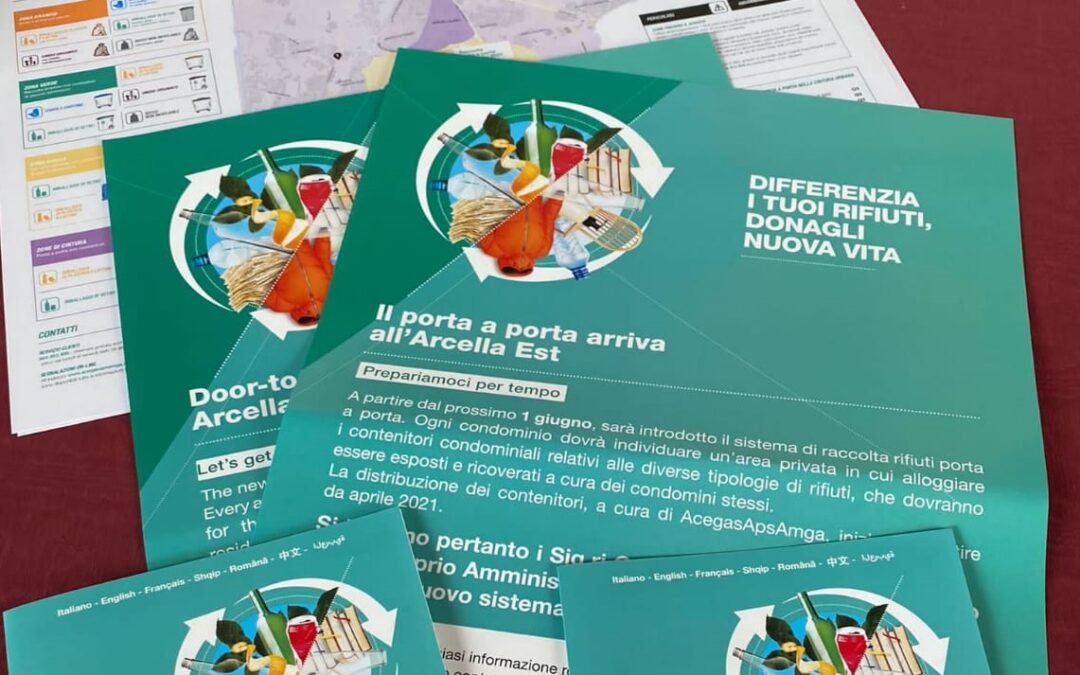 Dal primo giugno la raccolta rifiuti porta a porta sarà estesa da AcegasApsAmga a tutto il quartiere Arcella a Padova