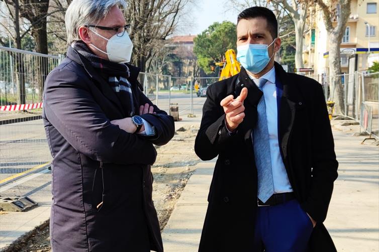 Sopralluogo questa mattina al cantiere da 5 milioni di euro per la rete delle acque bianche in via Colombo a Verona