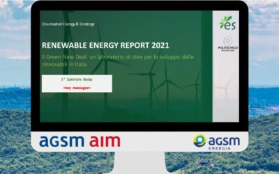 AGSM Energia per il quarto anno è partner del Politecnico di Milano per il “Renewable Energy Report”