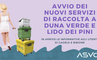 Al via l’informazione agli utenti per la nuova raccolta rifiuti a a Duna Verde di Caorle e al Lido dei Pini di Bibione