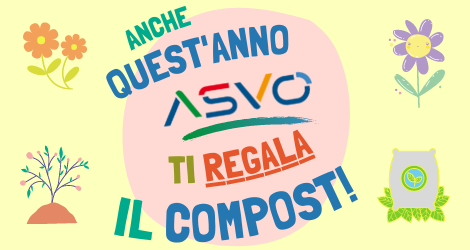 ASVO regala sacchetti di compost a agli utenti che conferiscono gli verdi dei scarti dei giardini ai centri di raccolta