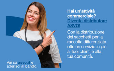 ASVO cerca attività commerciali alle quali affidare la distribuzione dei sacchetti per la raccolta differenziata dei rifiuti