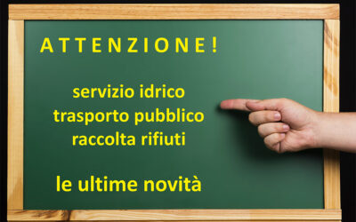 Segnalate novità e variazioni dei servizi nei comparti idrico, ambientale e del trasporto pubblico locale