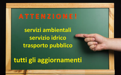 Servizi pubblici ambientali, idrici e di trasporto pubblico: le novità e le variazioni comunicate dalle aziende