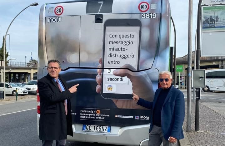 Campagna per la sicurezza stradale della Provincia di Treviso promossa sugli autobus di Mobilità di Marca