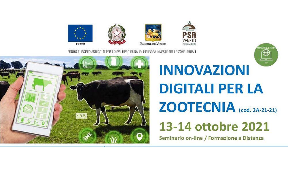 Seminario di formazione on line sulle innovazioni digitali per la zootecnia mercoledì e giovedì della prossima settimana