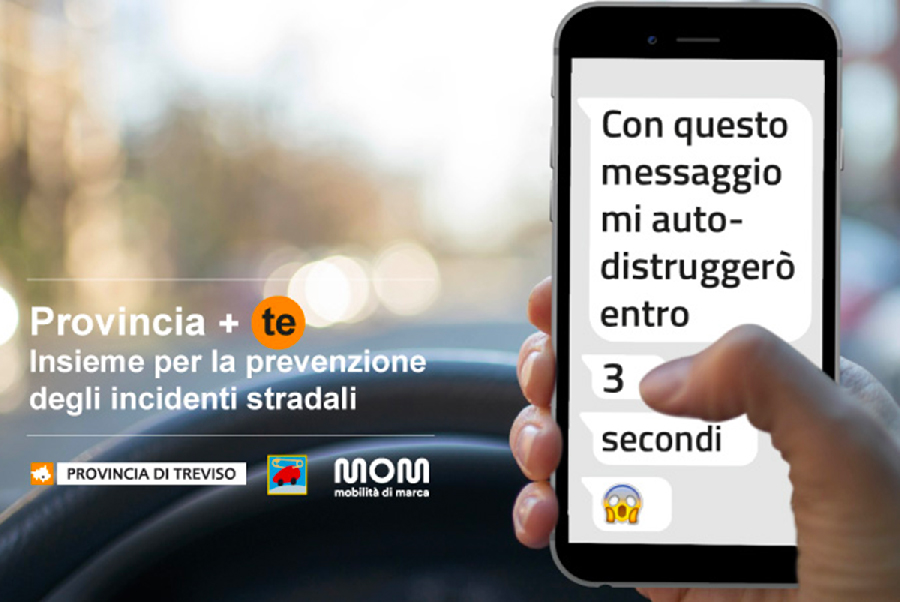 Prosegue la campagna per la prevenzione degli incidenti stradali della Provincia di Treviso col sostegno di Mobilità di Marca