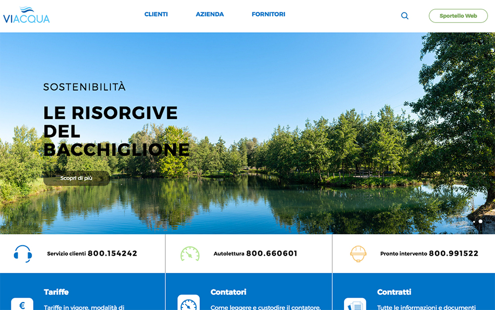 Nuovo sito di Viacqua per favorire la navigabilità e facilitare il reperimento delle informazioni anche da smartphone