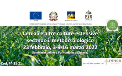 “Cereali e altre colture estensive secondo il metodo biologico” sarà il tema di un seminario in calendario il 23 febbraio