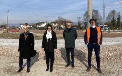 Proseguono i lavori di Piave Servizi e del Comune di Codognè: la nuova rotonda sulla SP 15 sta prendendo forma