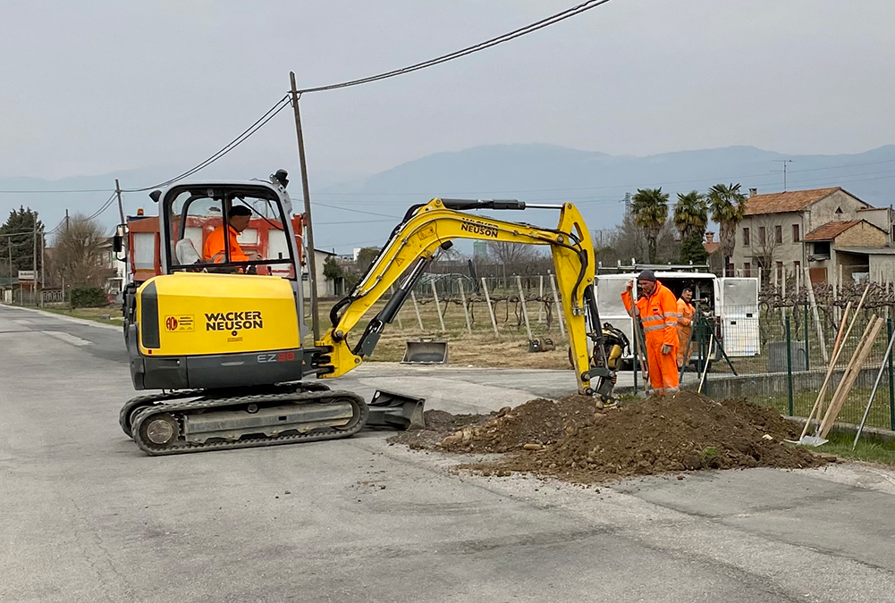 A Godega di Sant’Urbano arriva la fognatura: Piave Servizi ha iniziati i lavori nella frazione di Bibano