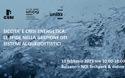 Siccità e crisi energetica: le sfide nella gestione dei sistemi acquedottistici – 10 febbraio 2023