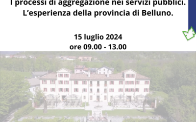 Convegno 15 luglio 2024 – I processi di aggregazione nei servizi pubblici – L’esperienza della provincia di Belluno