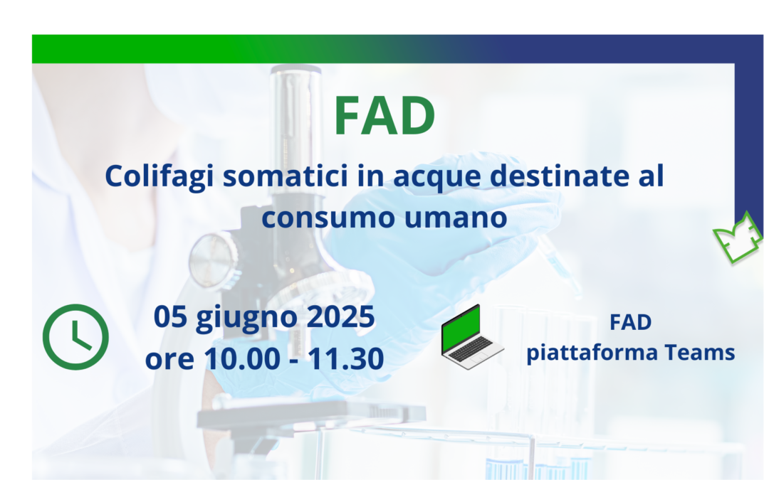 05 giugno 2025 | Laboratori | Colifagi somatici in acque destinate al consumo umano