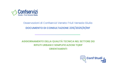 𝗔ggiornamento della qualità tecnica nel settore dei rifiuti urbani e semplificazioni TQRIF